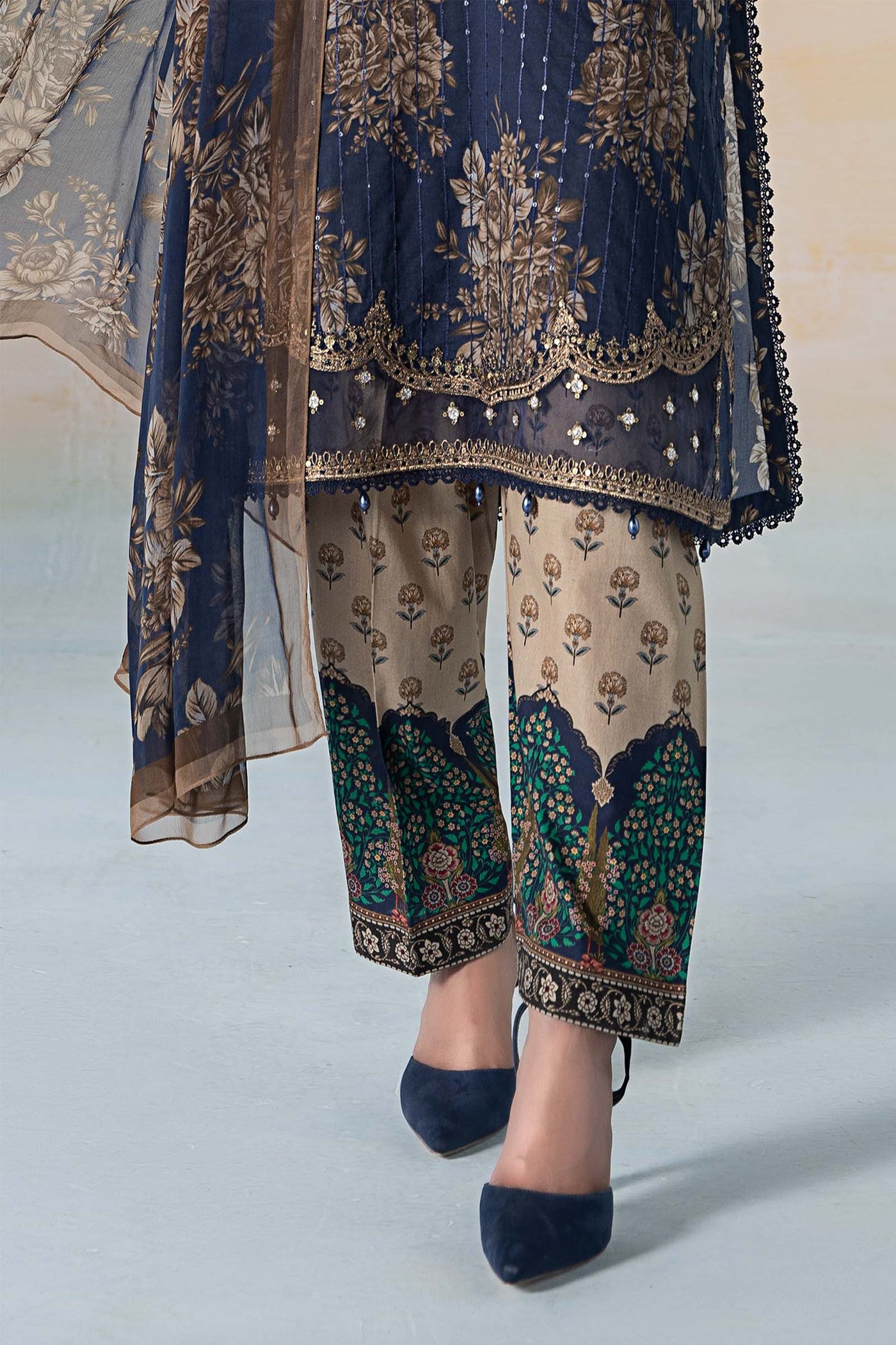 3 PIECE PRINTED LAWN SUIT | MPS-2110-B
