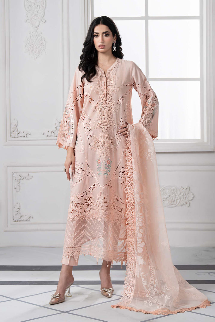 3 Piece Embroidered Dobby Lawn Suit | DS-2513-A All Products DS2513A-SML-00A