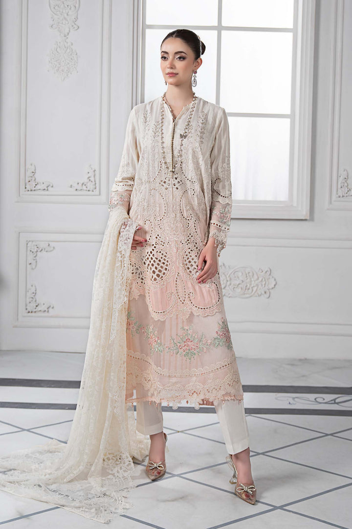 3 Piece Embroidered Dobby Lawn Suit | DS-2515-A All Products DS2515A-SML-00A