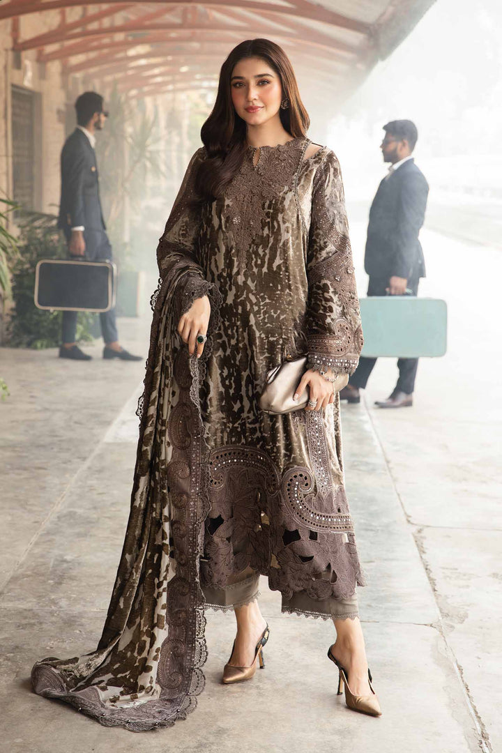 3 Piece Unstitched Embroidered Palachi Suit | DL-1201 Winter Luxe DL01201-999-COF