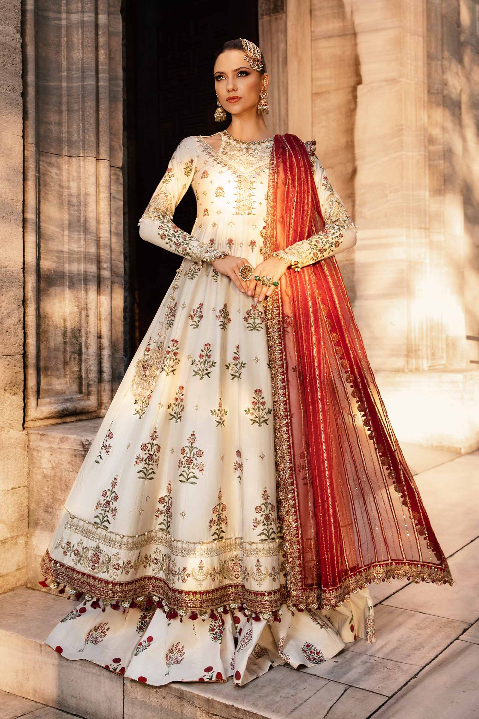 white christmas dresses Unstitched Embroidered Cotton Satin Suit