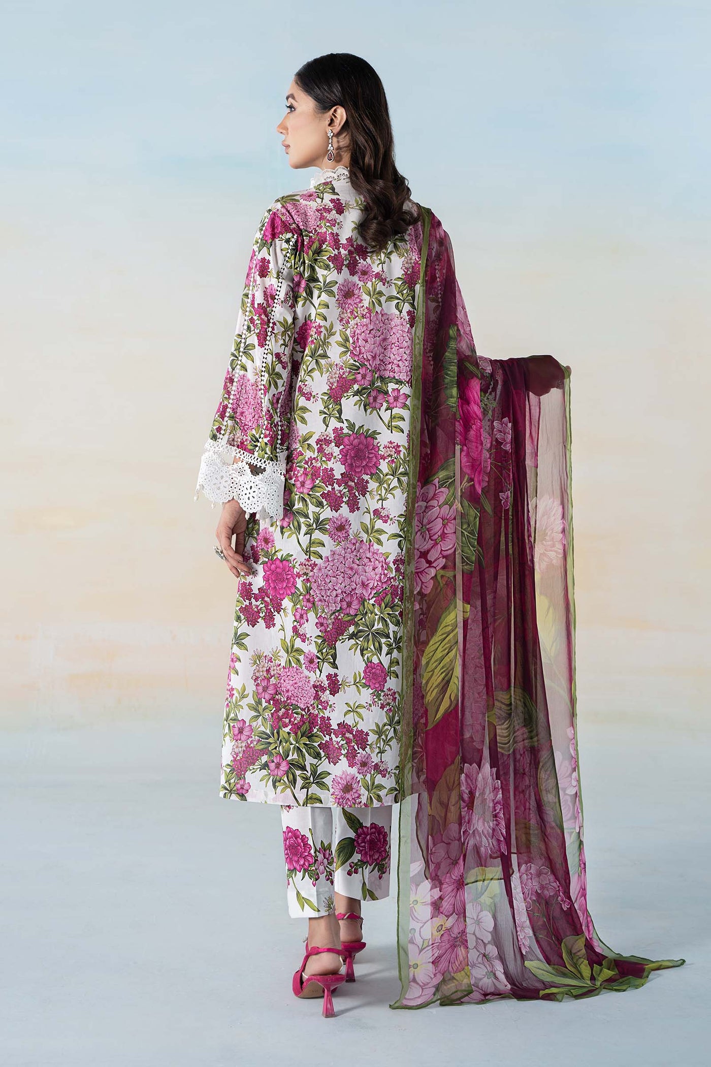 3 PIECE PRINTED DOBBY LAWN SUIT | MPS-2102-A