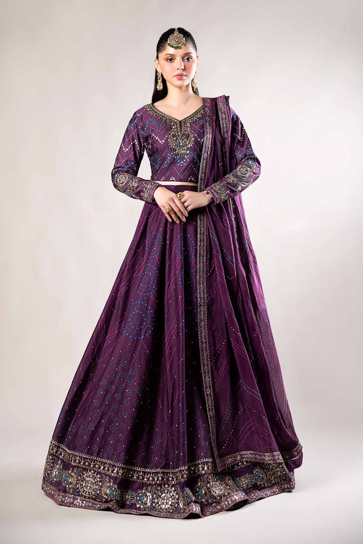 3 Piece Embroidered Cotton Satin Suit | CSS-802 All Products CSS0802-SML-PLM