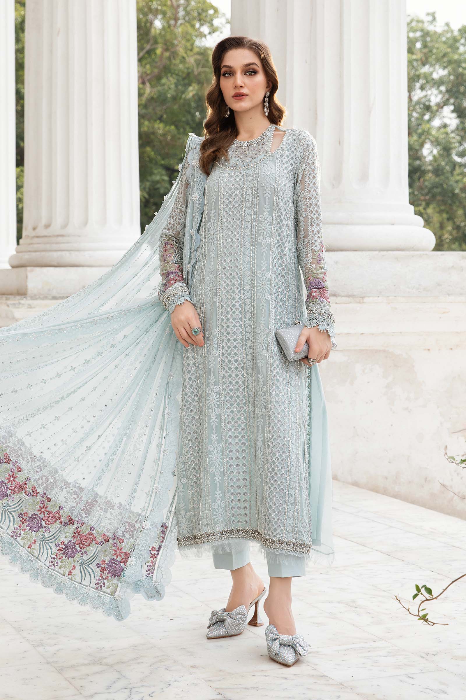 Unstitched Embroidered Chiffon Suit | MPC-24-103  Maria.B. Designs (AE)