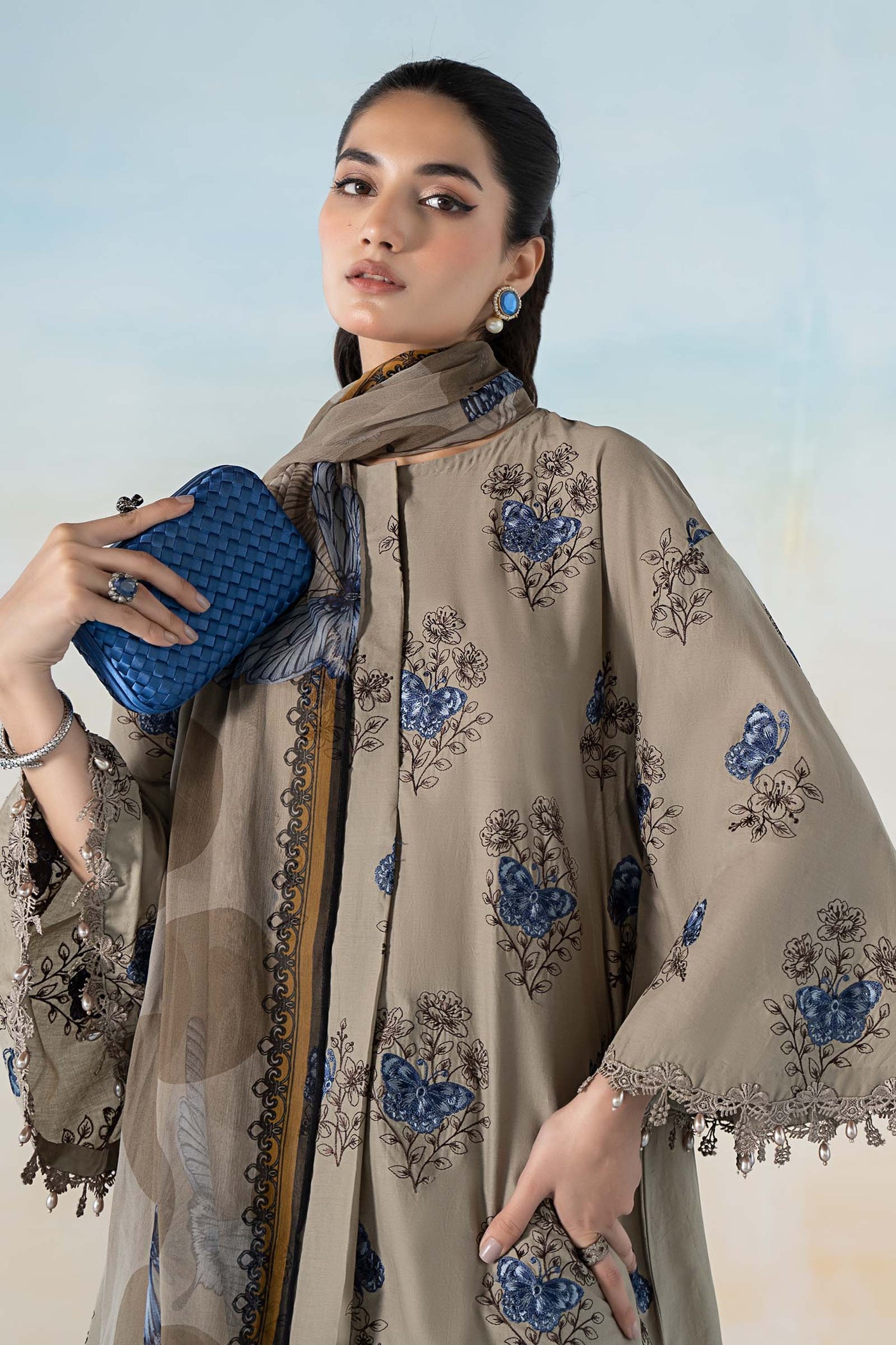 3 PIECE PRINTED LAWN SUIT | MPS-2105-B