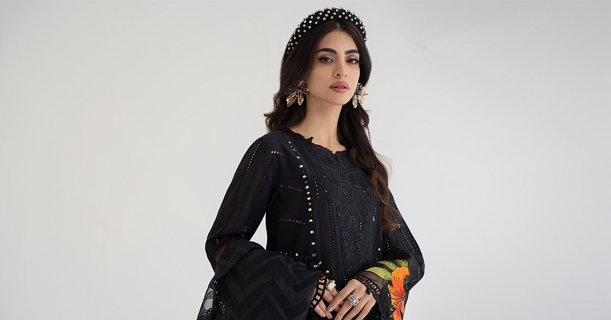 3 PIECE EMBROIDERED LAWN SUIT | DS-2408-B