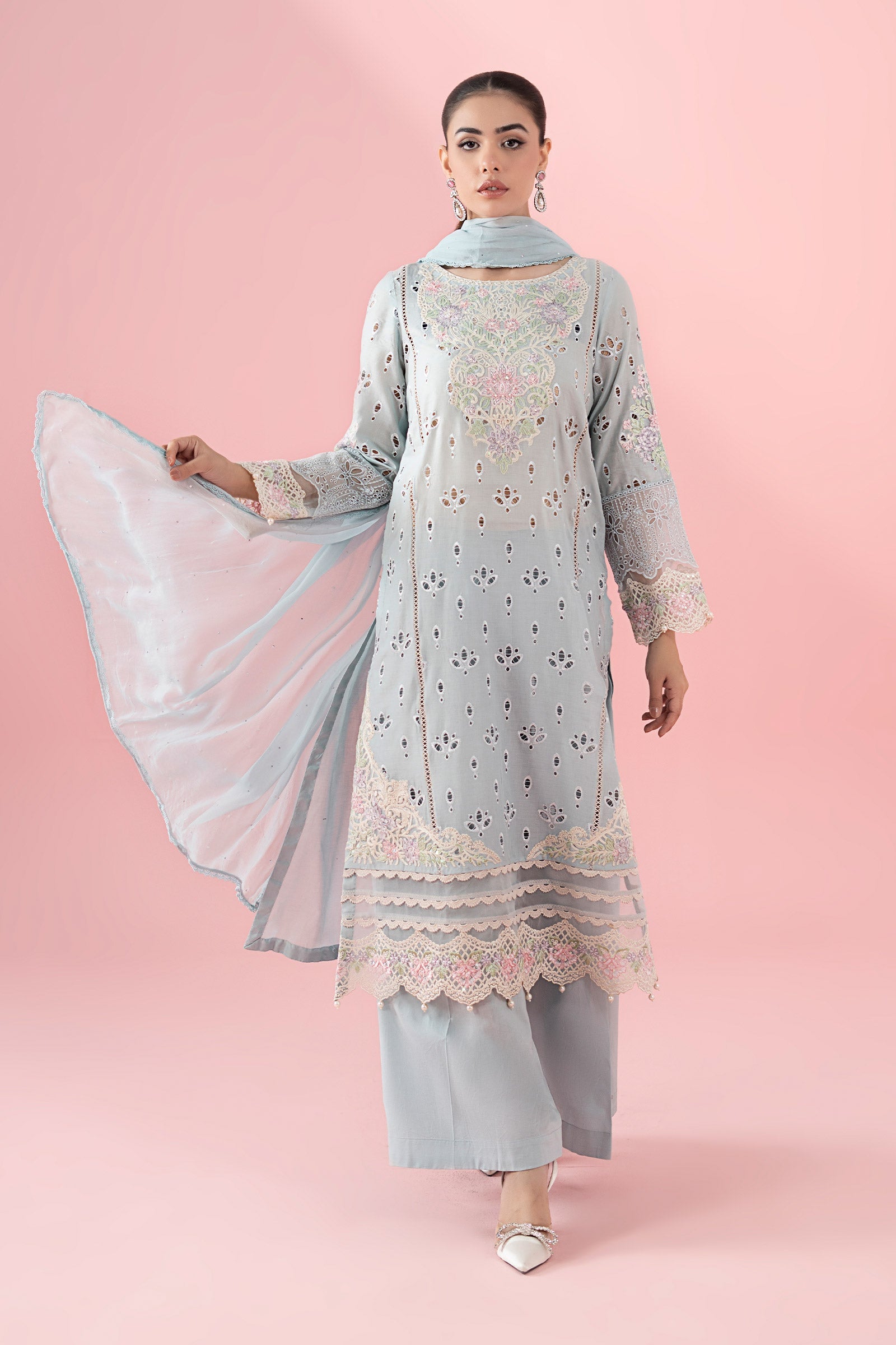 Addee Pret Embroidered Lawn 3 Piece Suit SM-048