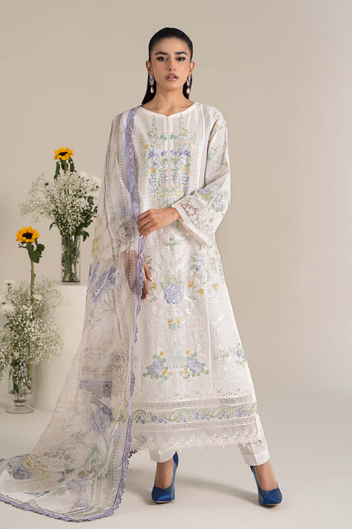 3 Piece Embroidered Self Jacquard Lawn Suit All Products DWF2549-ESM-OFW
