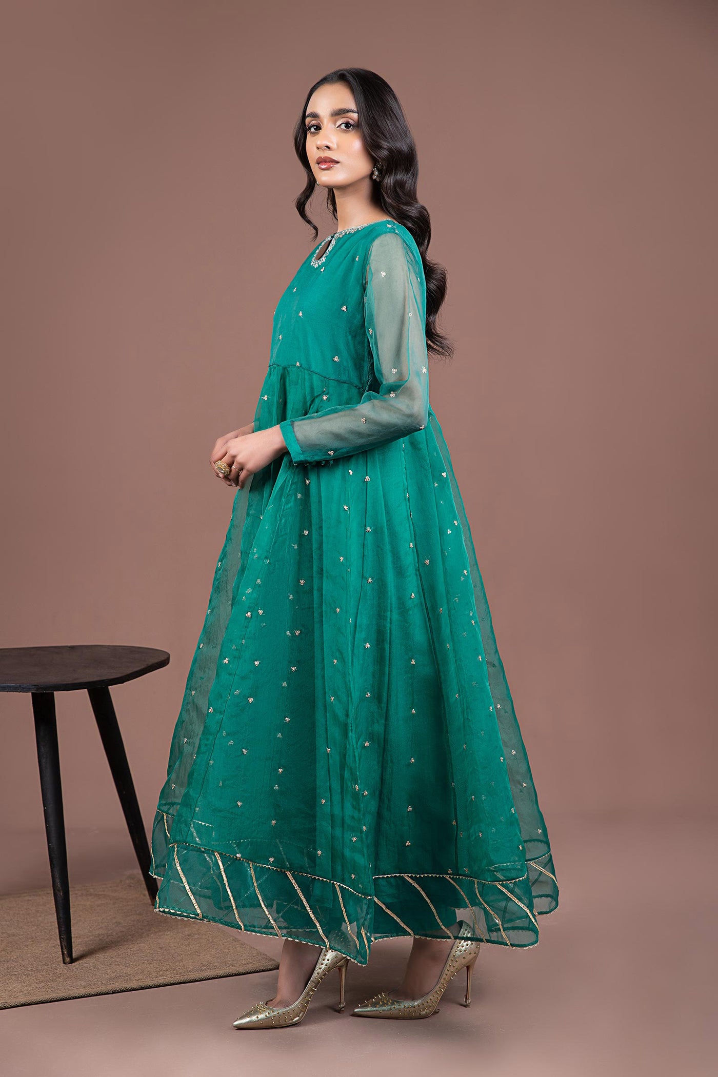 2 PIECE EMBROIDERED ORGANZA SUIT | MB-F24-512