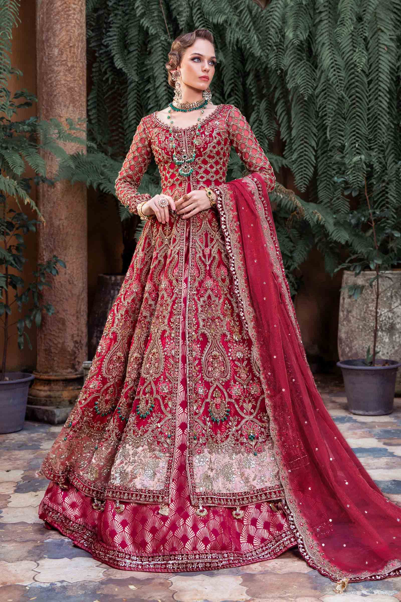 Maria B | Bridal Couture | Navera, L / Red / Pure Organza Maria B | Bridal Couture | Navera, L / Red / Pure Organza