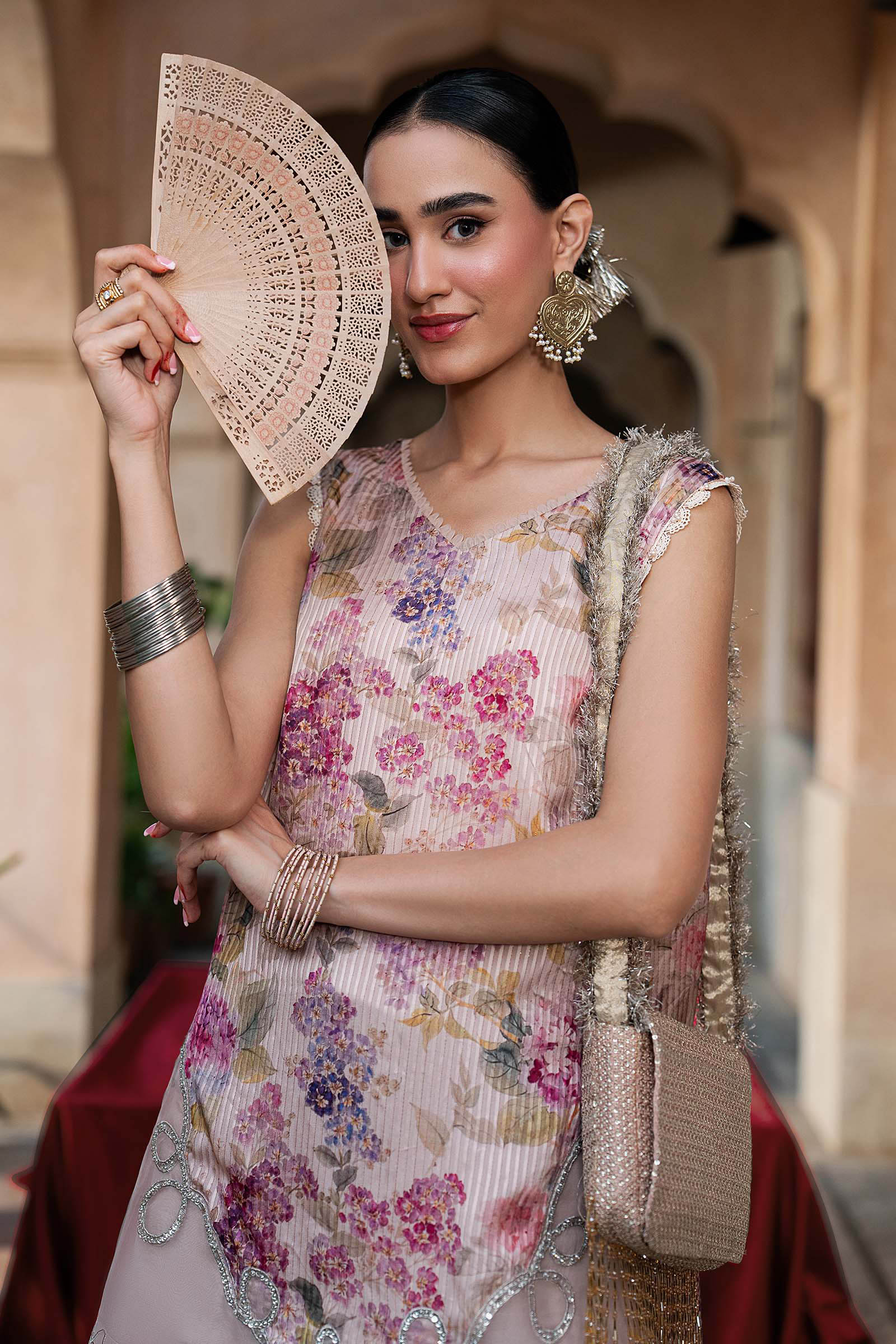 sachin and babi light blue dress 2 Piece Embroidered Textured Silk Suit – Maria.B. Designs (AE)