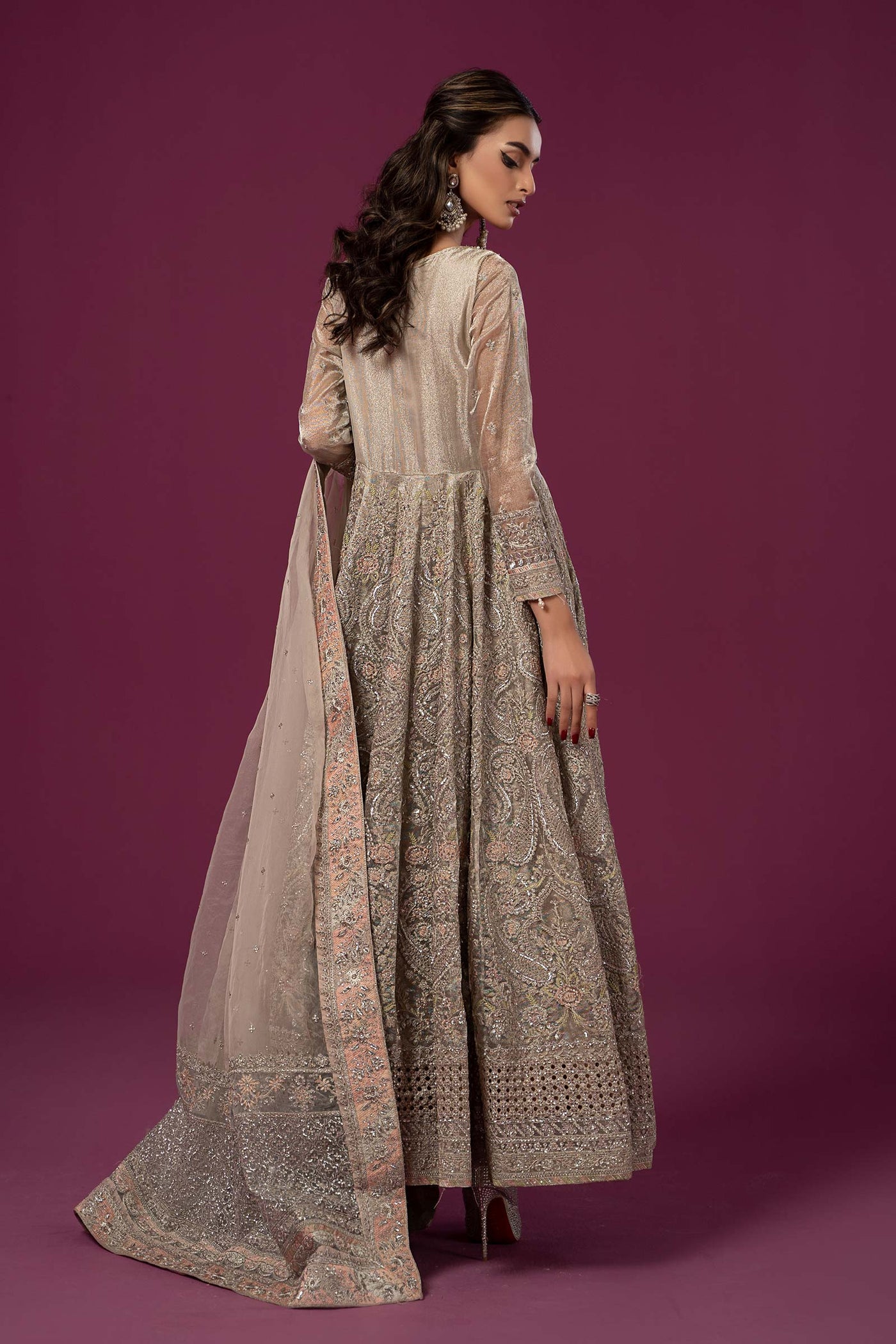 3 PIECE EMBROIDERED NET SUIT | SF-EF24-25