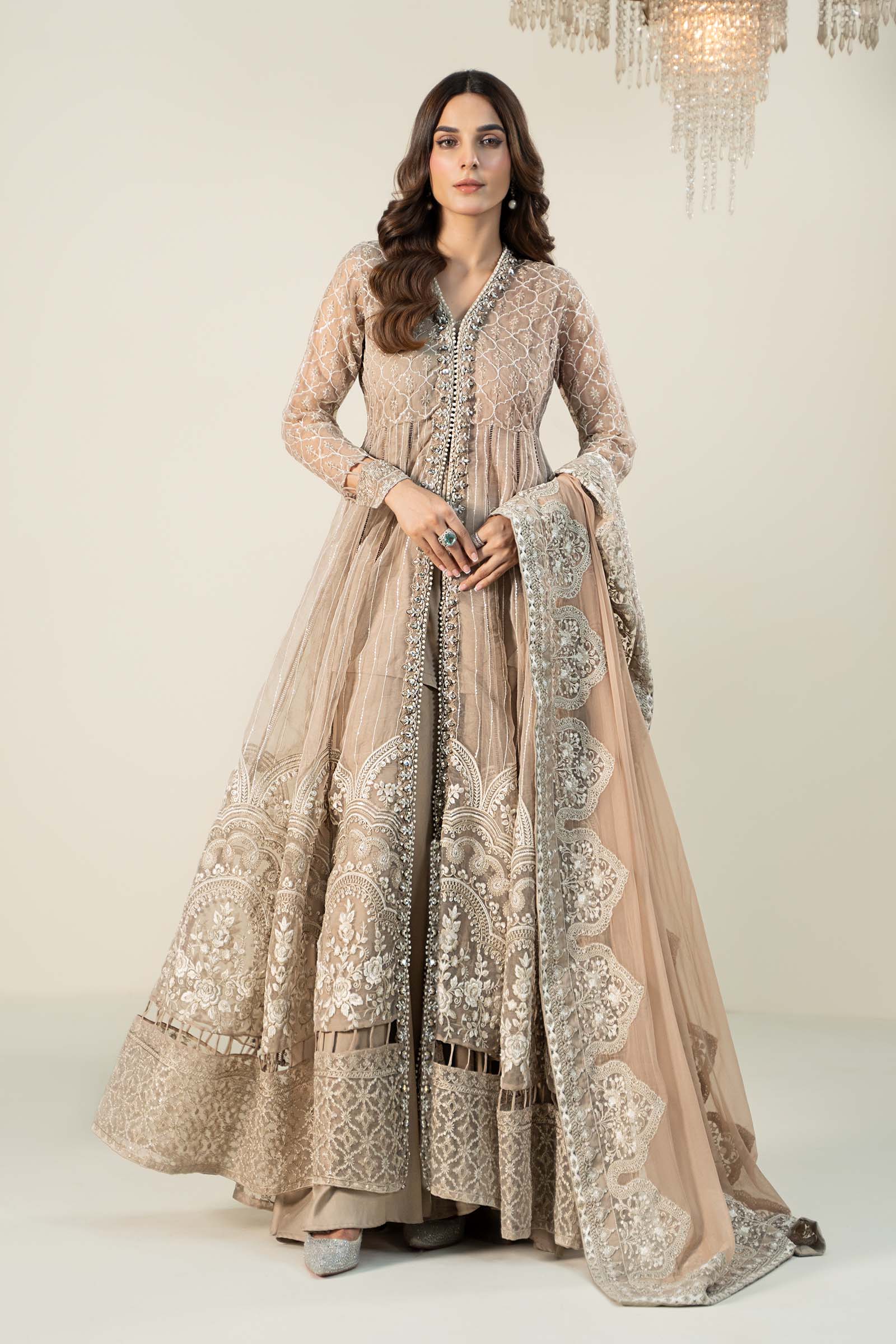 3 Piece Embroidered Organza Suit – Maria.B. Designs (AE)