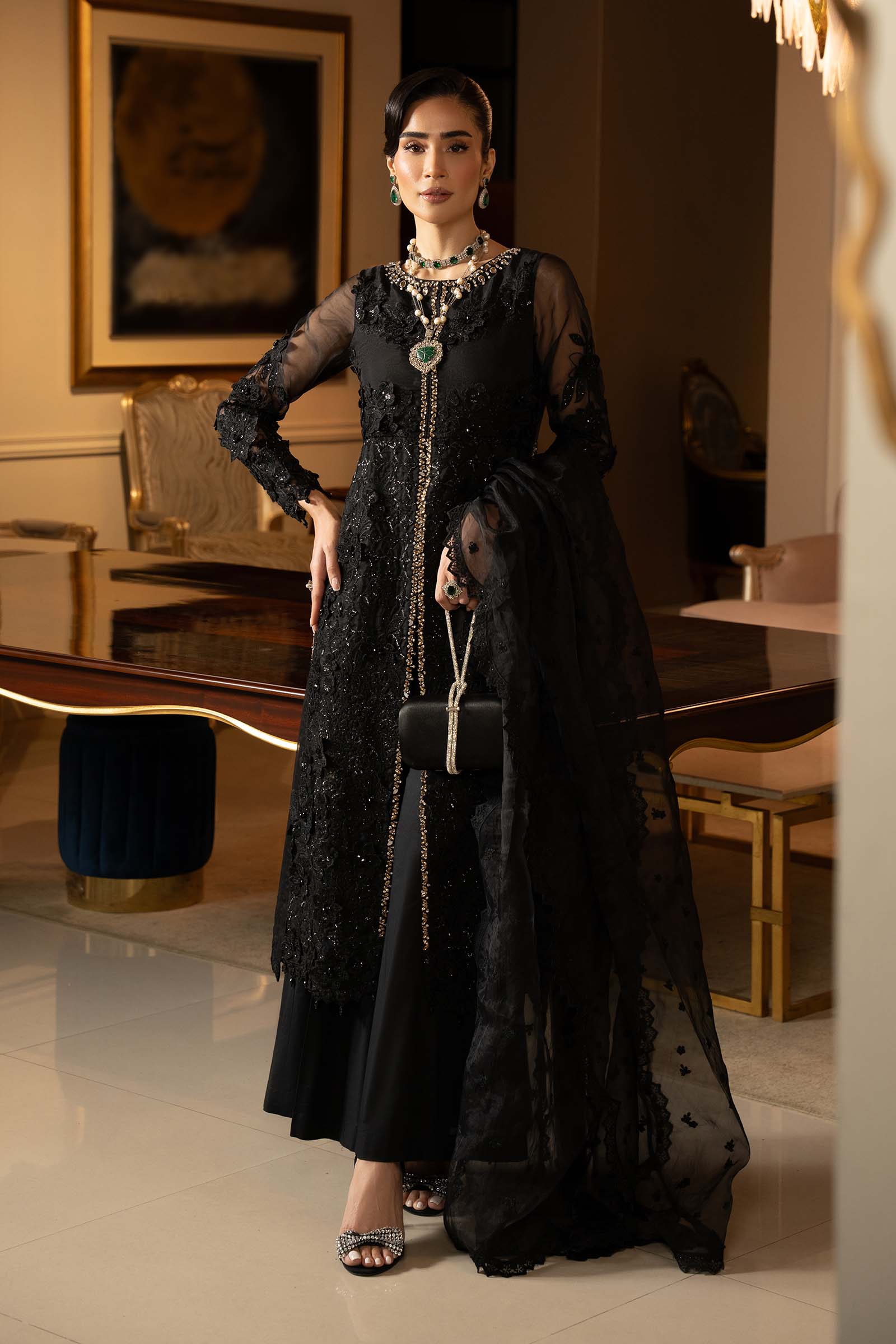 3 Piece Embroidered Organza Suit Maria.B. Designs (AE) 3 Piece Embroidered Organza Suit Maria.B. Designs (AE)