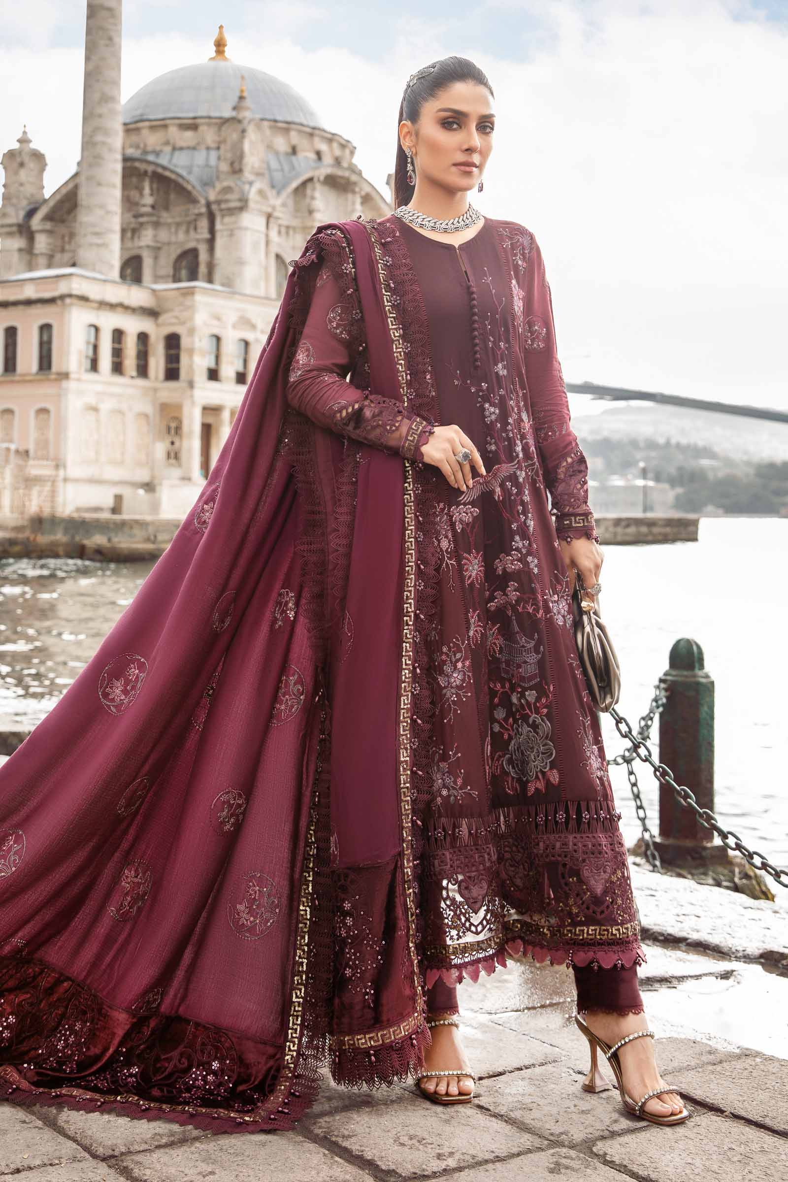 Unstitched Linen 23 by Maria B | Black DL-1101