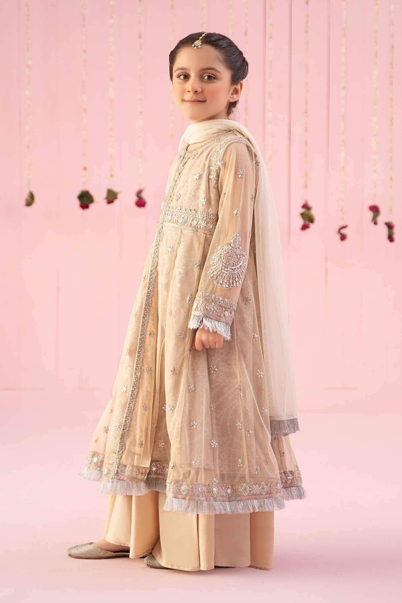 3 PIECE EMBROIDERED NET SUIT | MKS-EF24-08