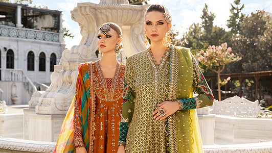 The Art of Occasion Wear: Maria.B.’ s Unstitched Sateen Collection Revealed