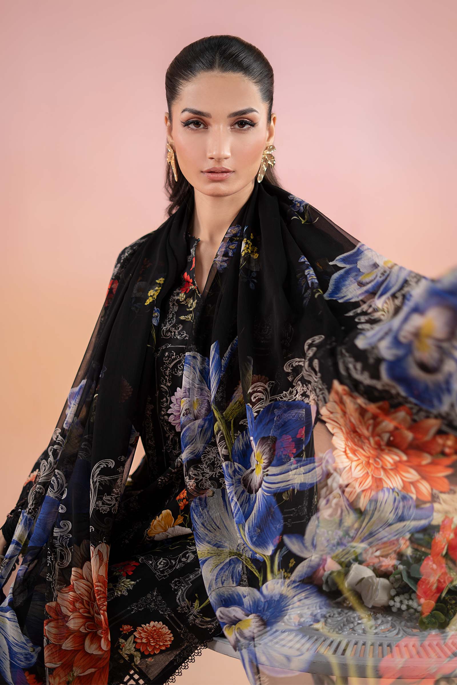 3 Piece Printed Lawn Suit | MPS-2511-B