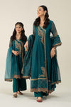 3 Piece Embroidered Paper Cotton Suit