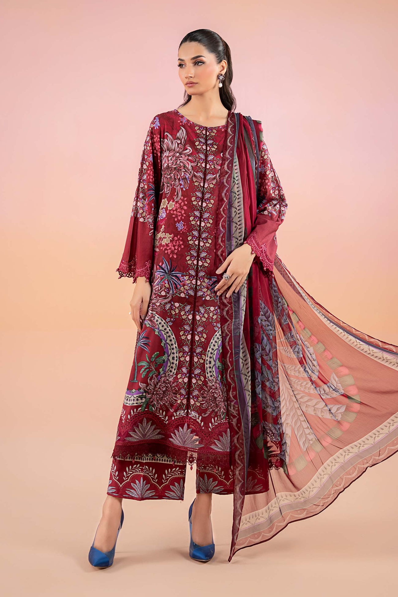 3 Piece Printed Lawn Suit | MPS-2514-B