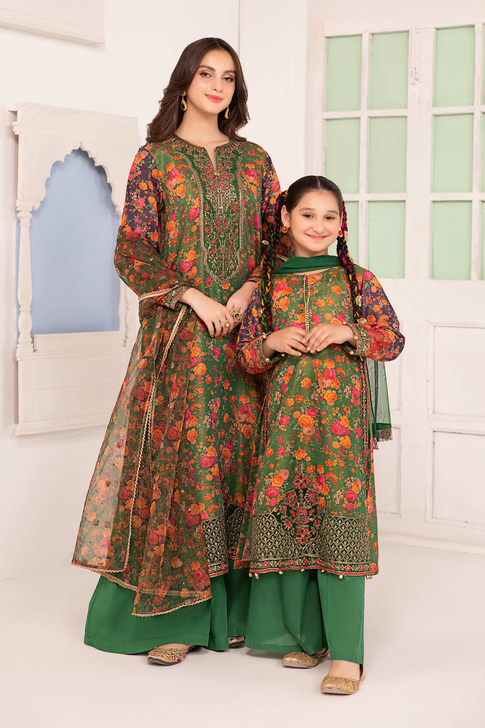 3 Piece Printed Cotton Masoori Suit