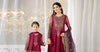 3 Piece Embroidered Raw Silk Suit