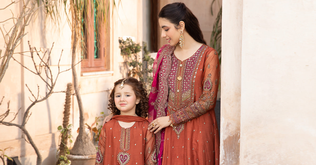 3 PIECE EMBROIDERED RAW SILK SUIT | SF-EF24-06