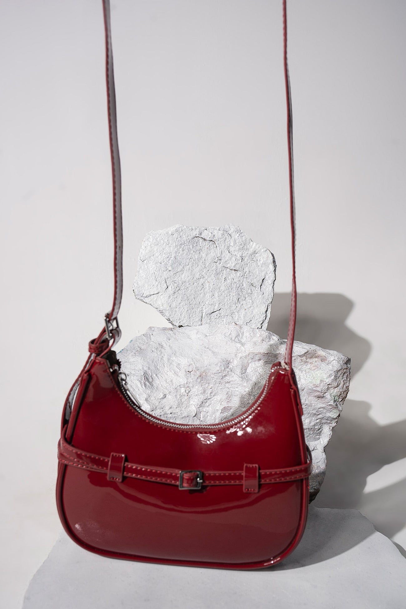Belted Crescent Bag