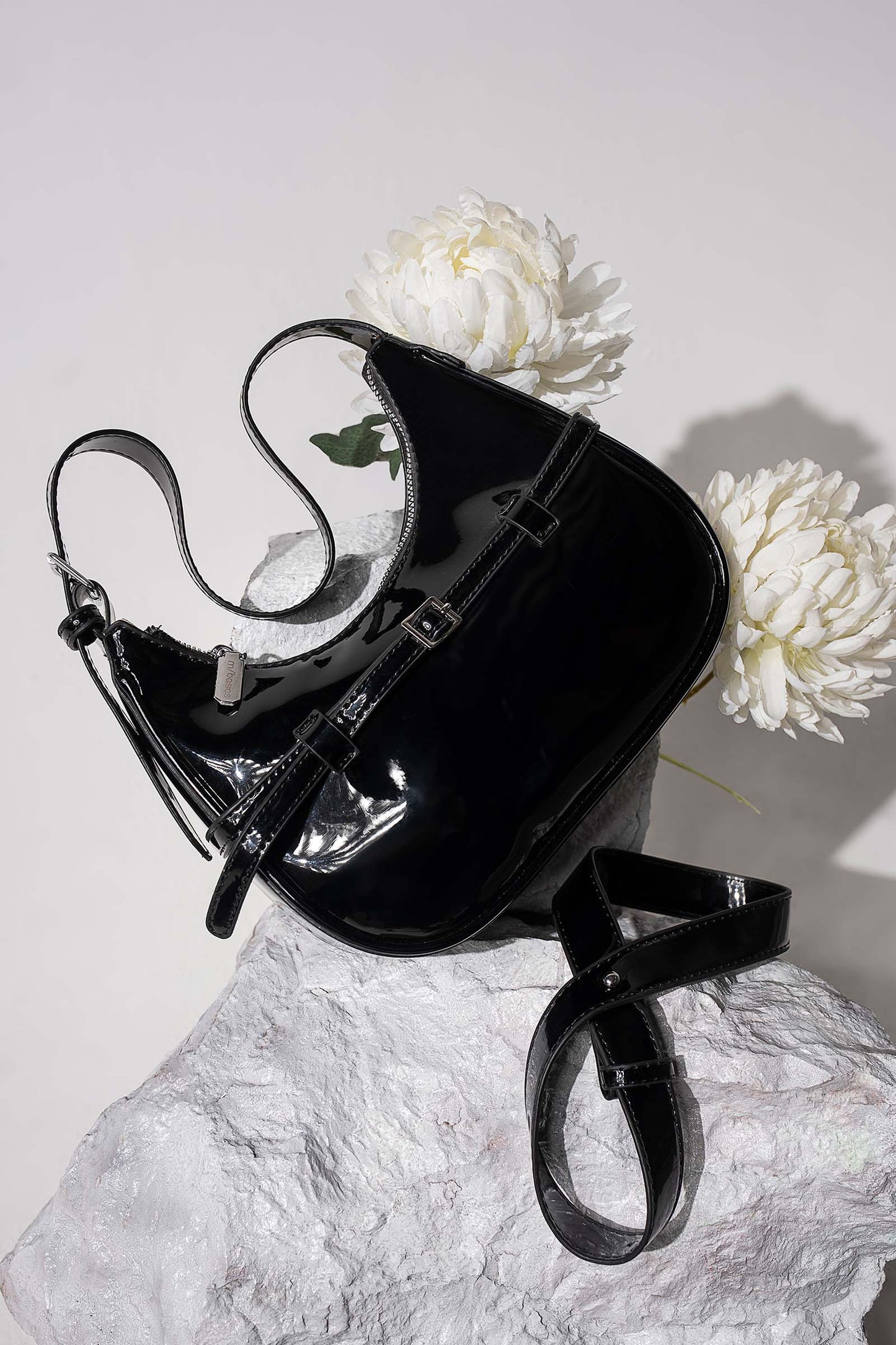 Belted Crescent Bag