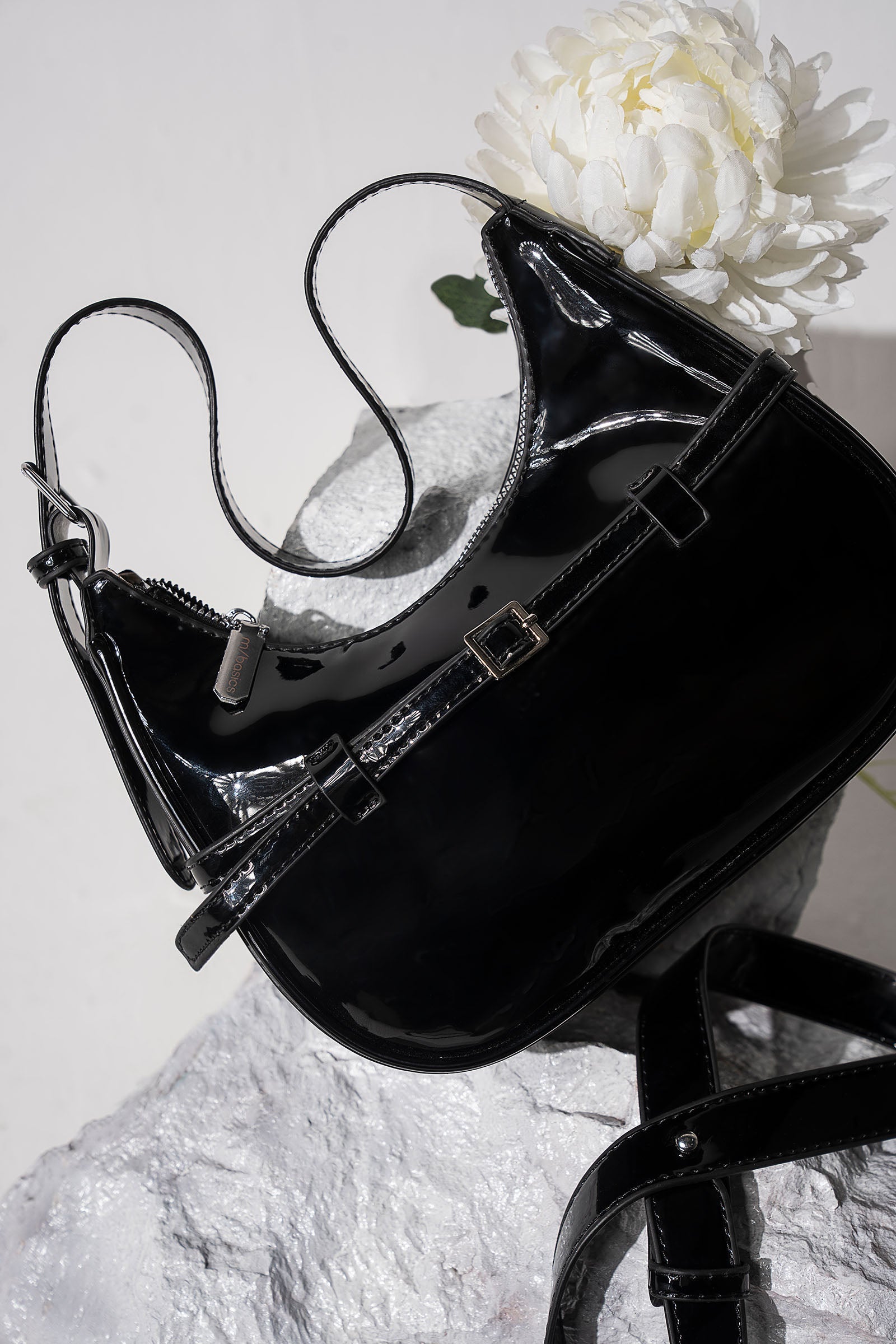Belted Crescent Bag
