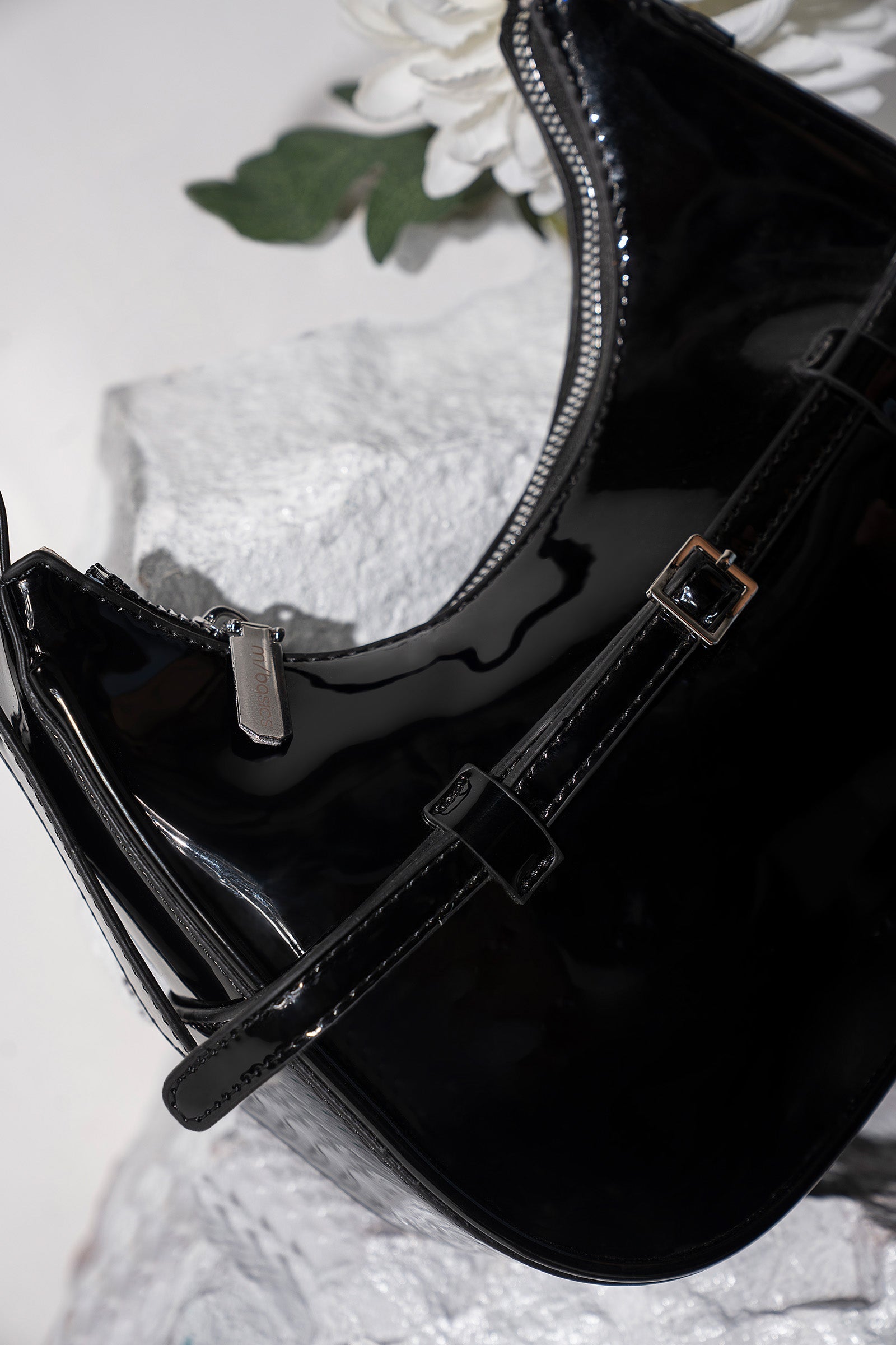Belted Crescent Bag