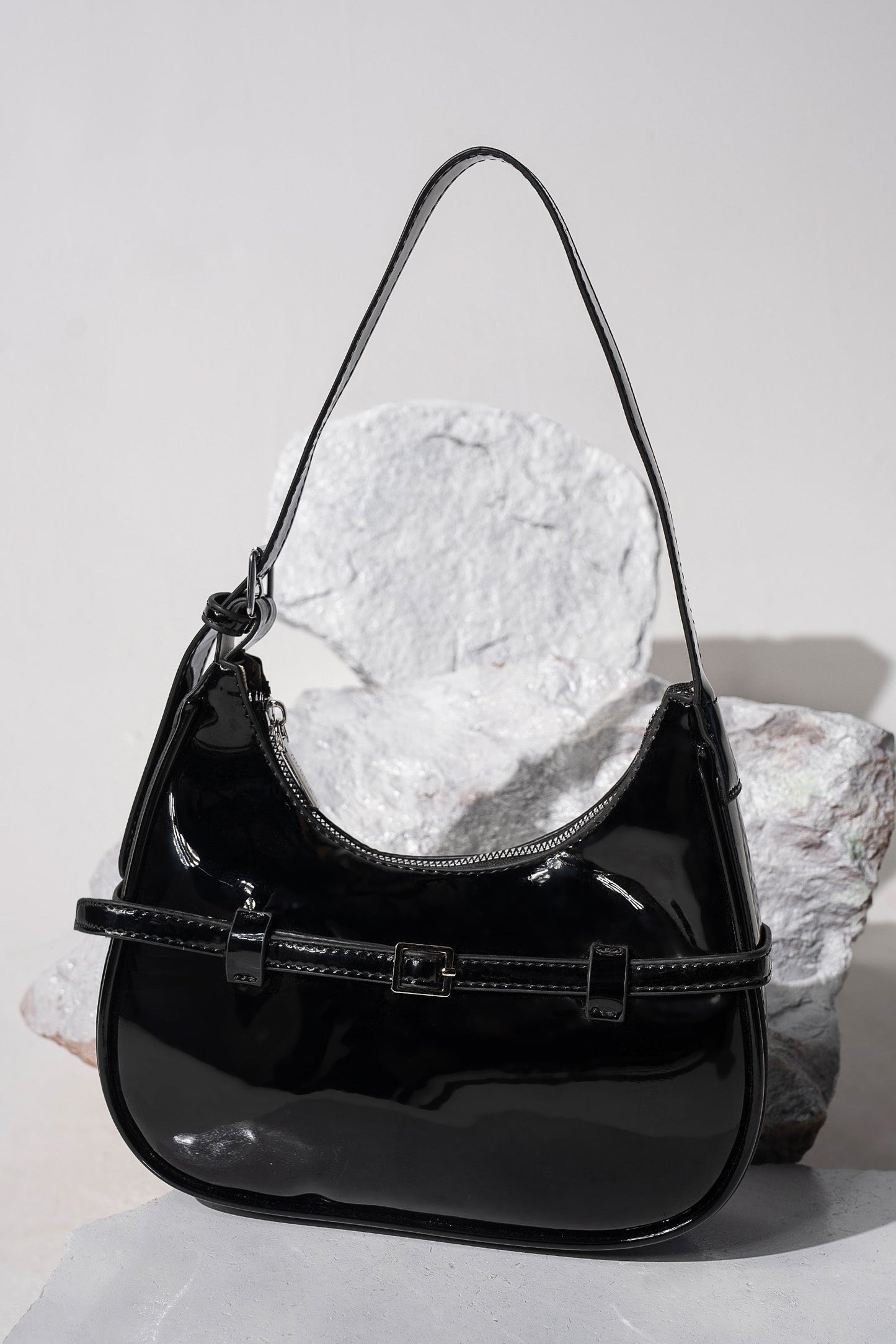 Belted Crescent Bag