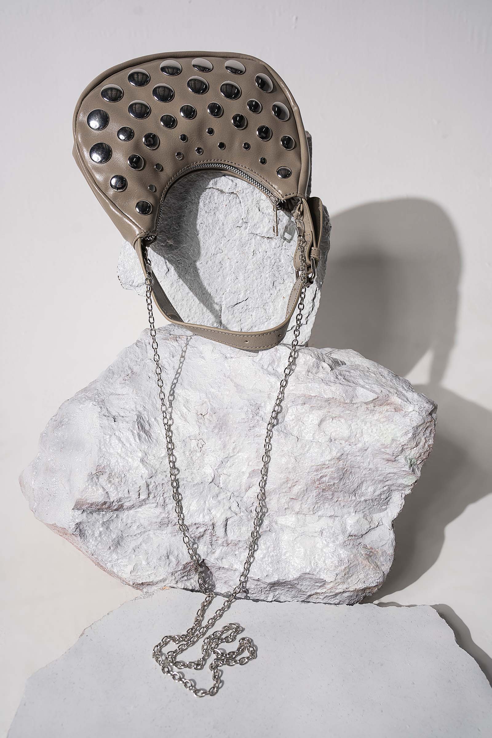 Studded Hobo Bag