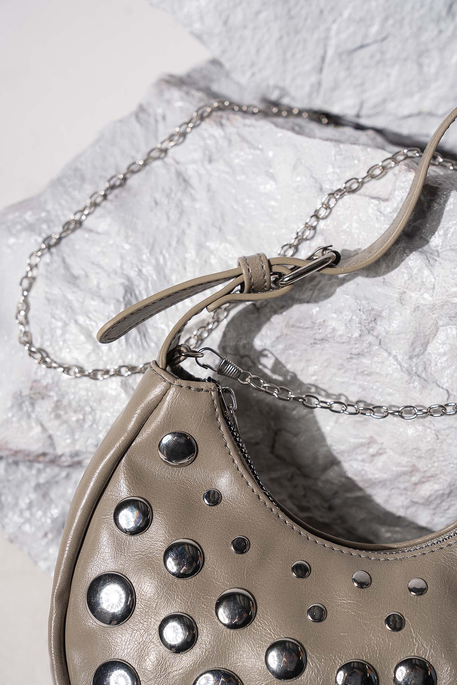 Studded Hobo Bag