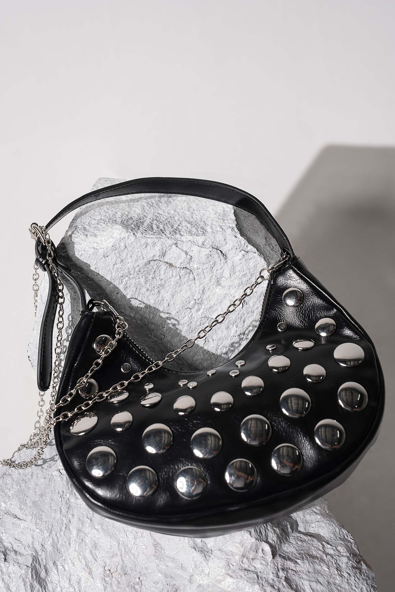 Studded Hobo Bag