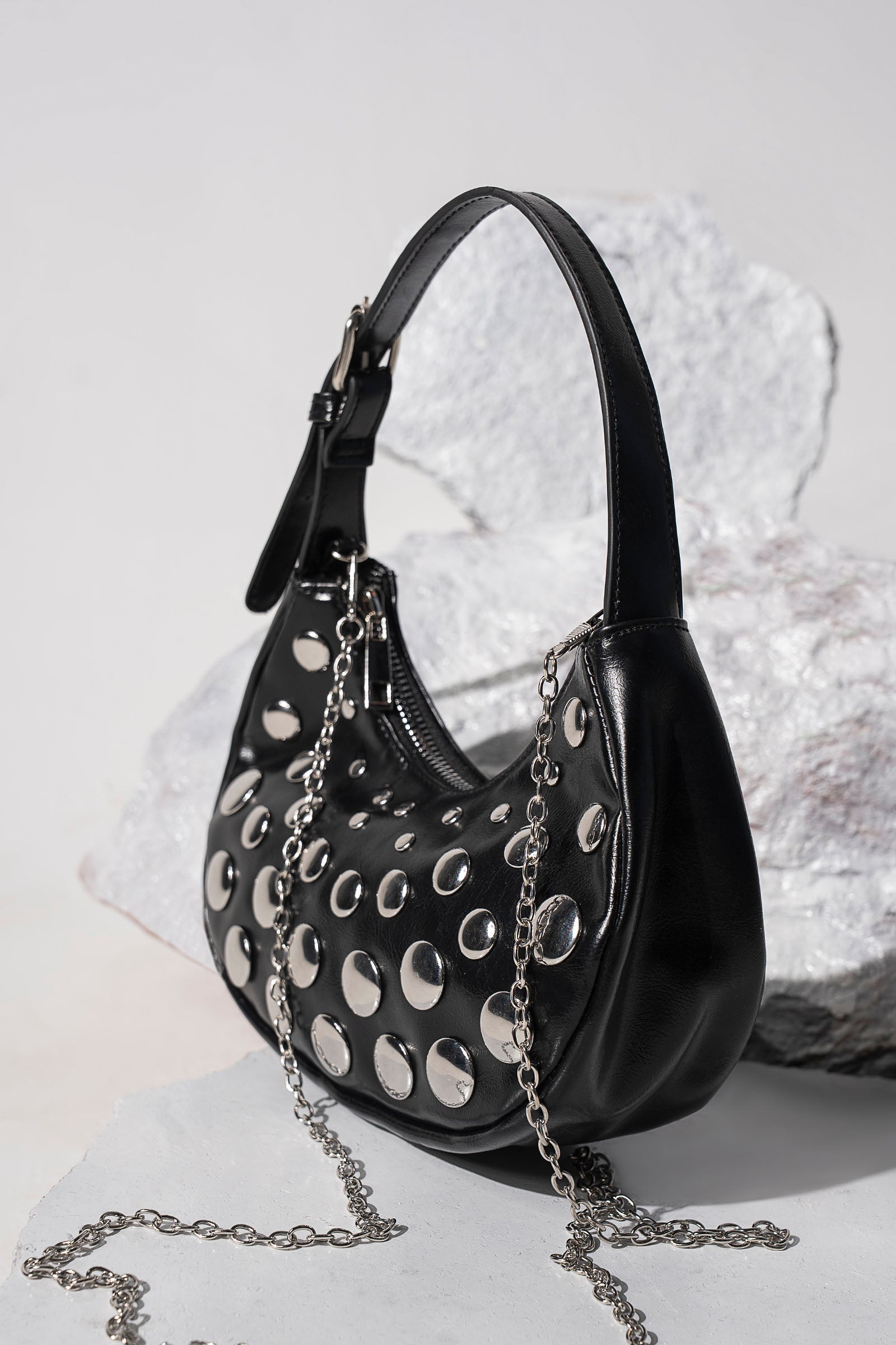 Studded Hobo Bag