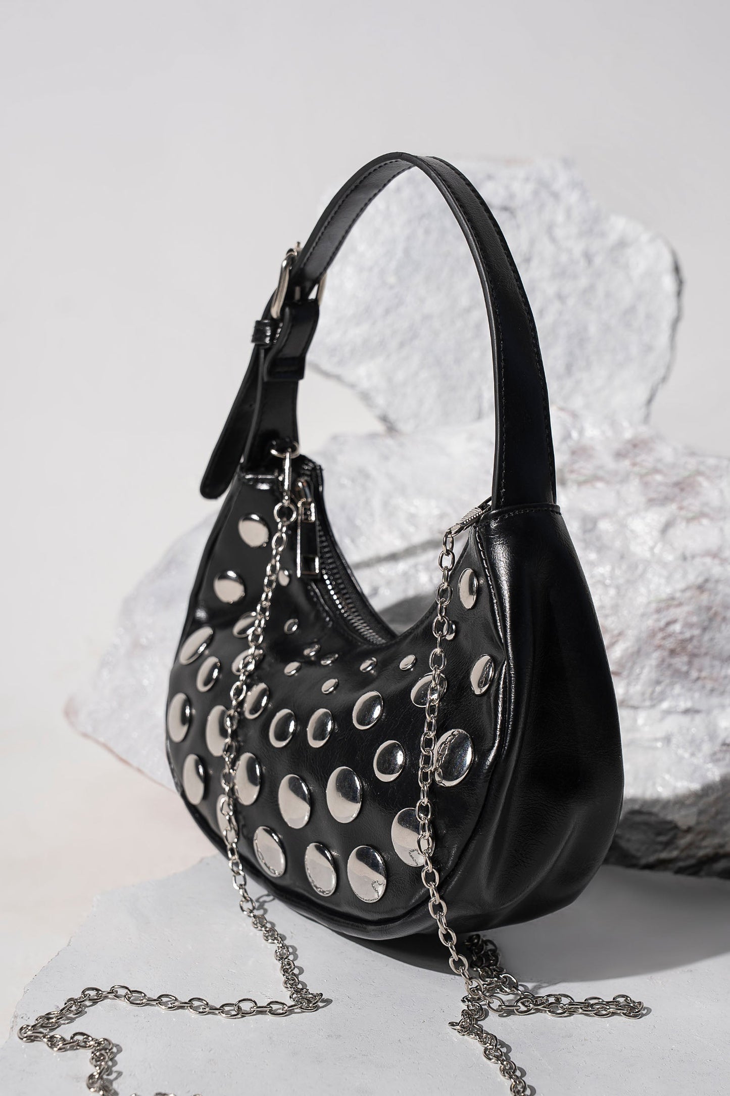 Studded Hobo Bag