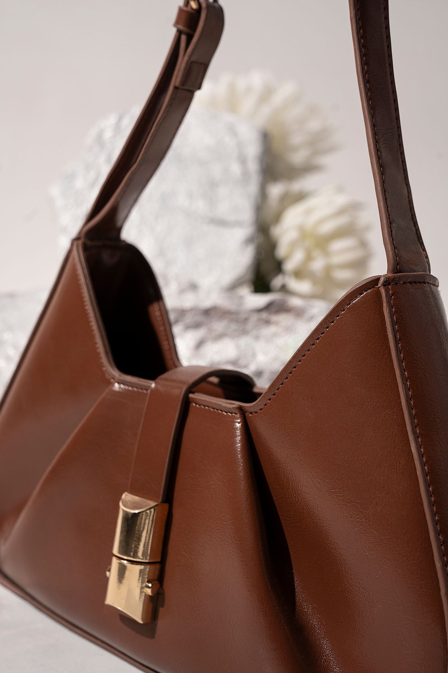 Fold-Pleat Shoulder Bag