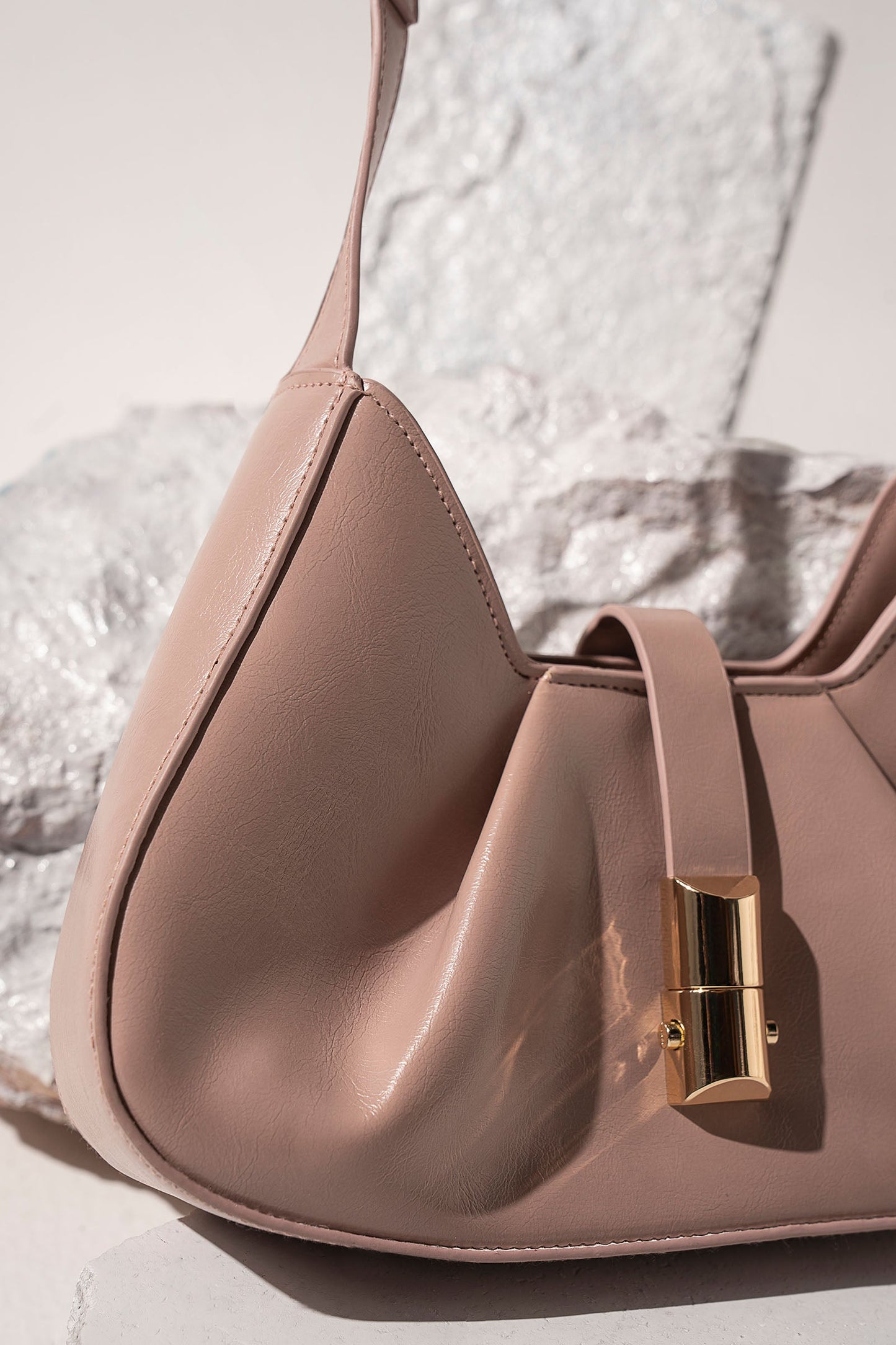 Fold-Pleat Shoulder Bag