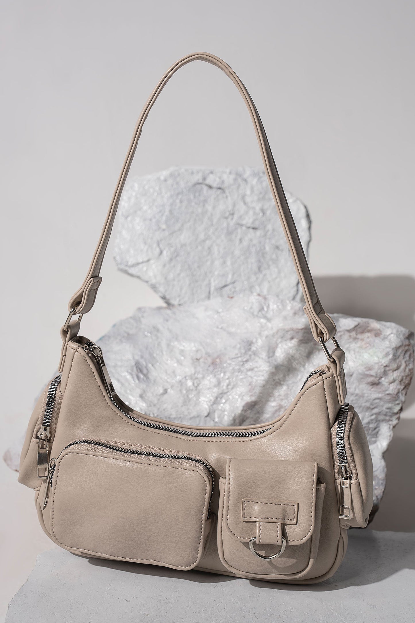 Multi-Pocket Hobo Bag