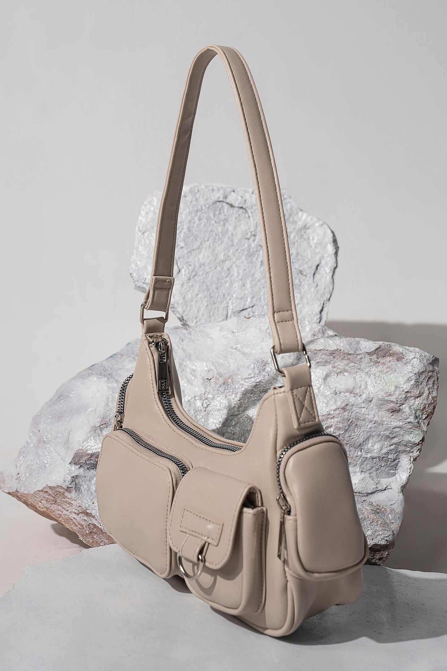 Multi-Pocket Hobo Bag