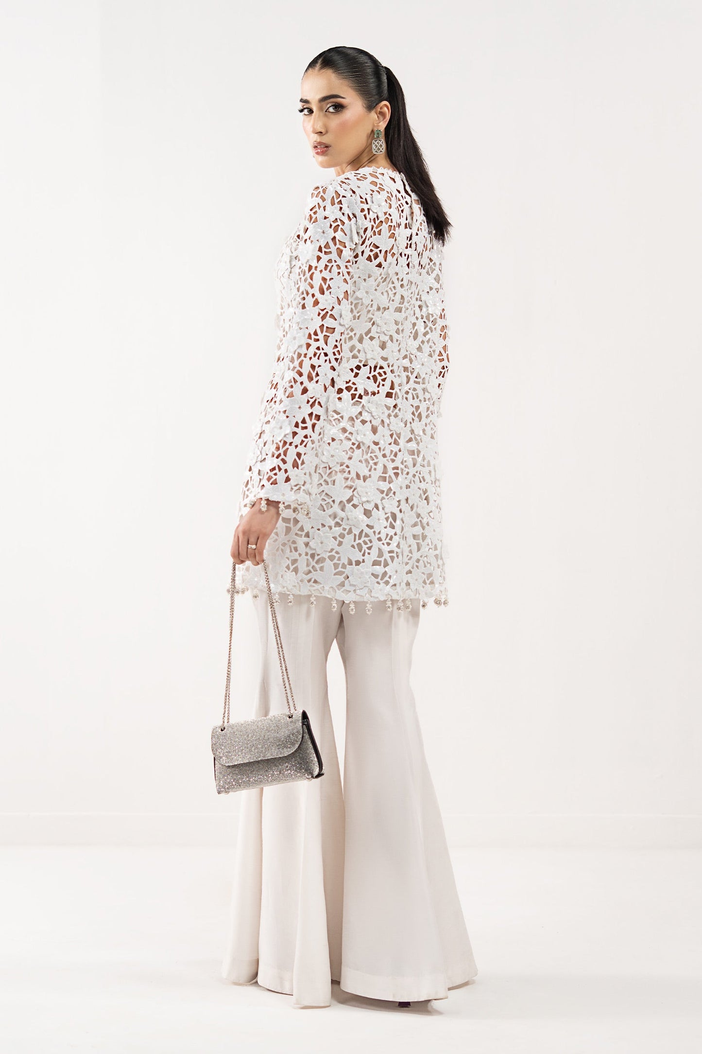 Embroidered Lace Fabric (1Pc)