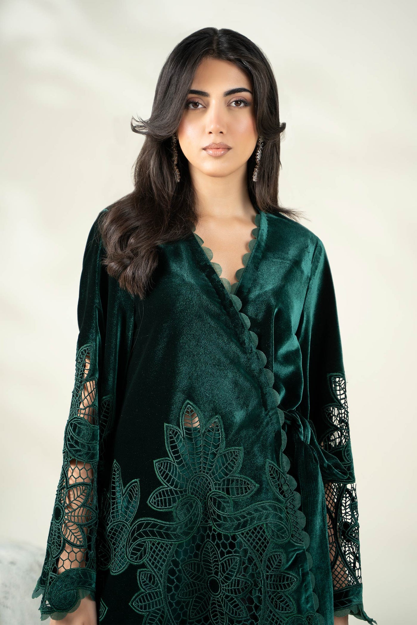 Embroidered Velvet Fabric (1Pc) | LF-CH25-05