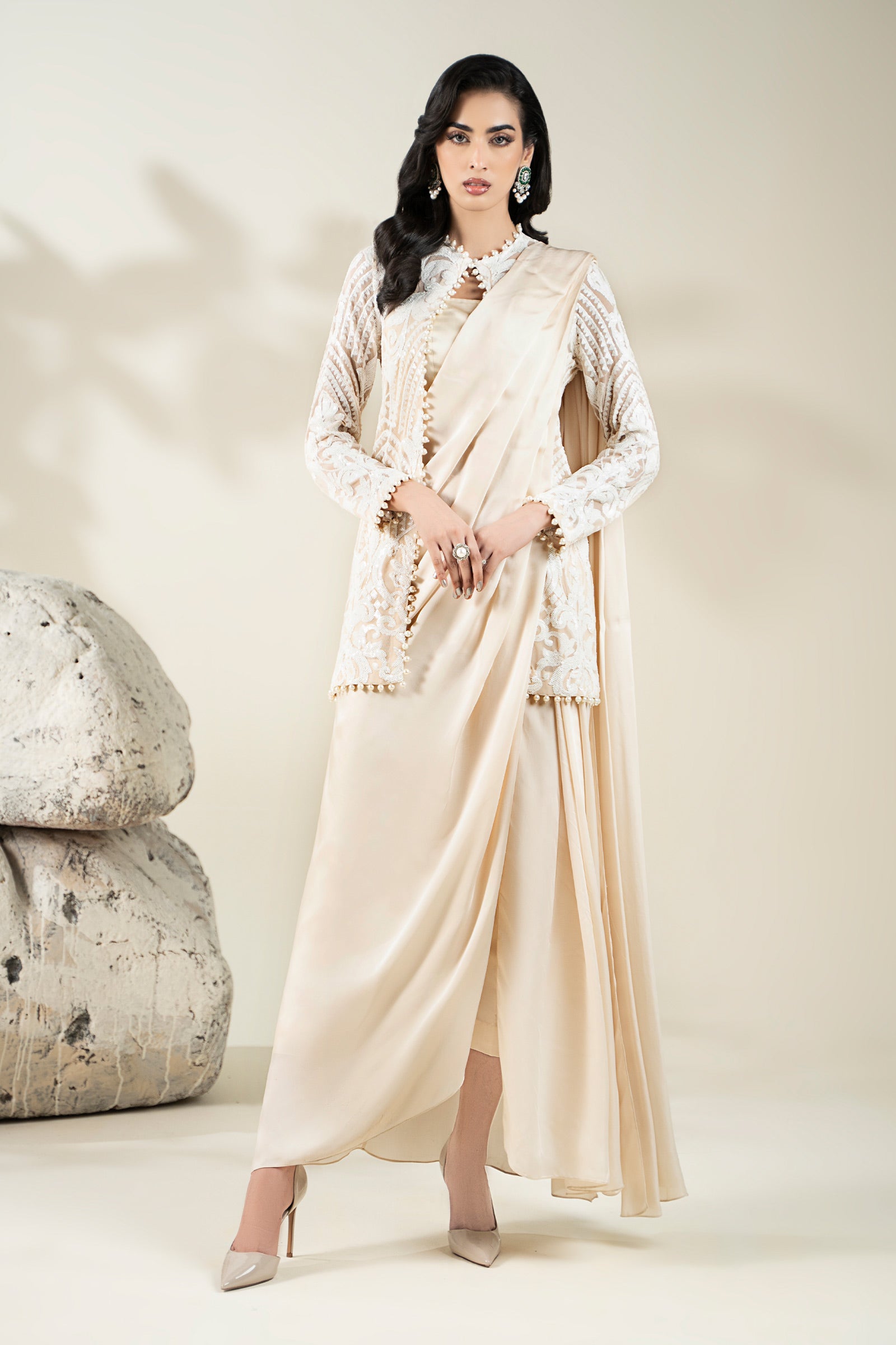 Embroidered Net Fabric (1Pc) | LF-CH25-09