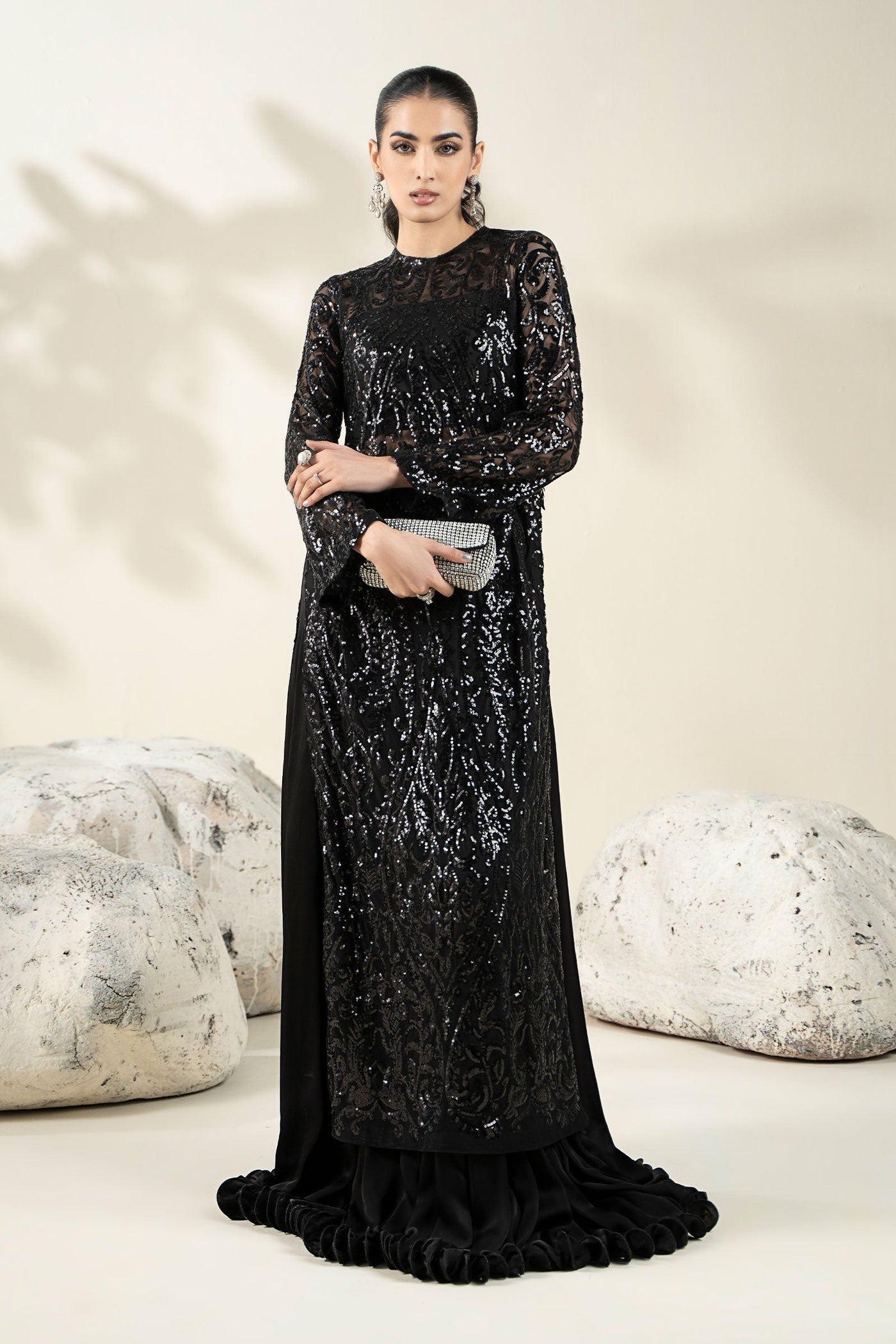 Embroidered Net Fabric (1Pc) | LF-CH25-10