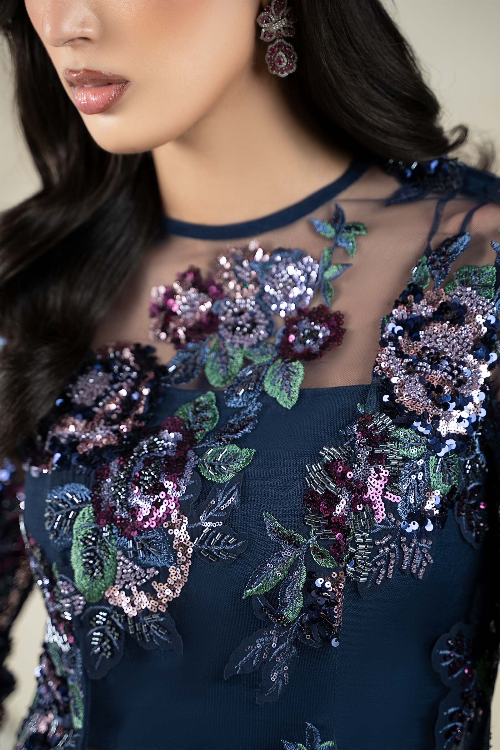 Embellished Net Fabric (1Pc) | LF-CH25-11