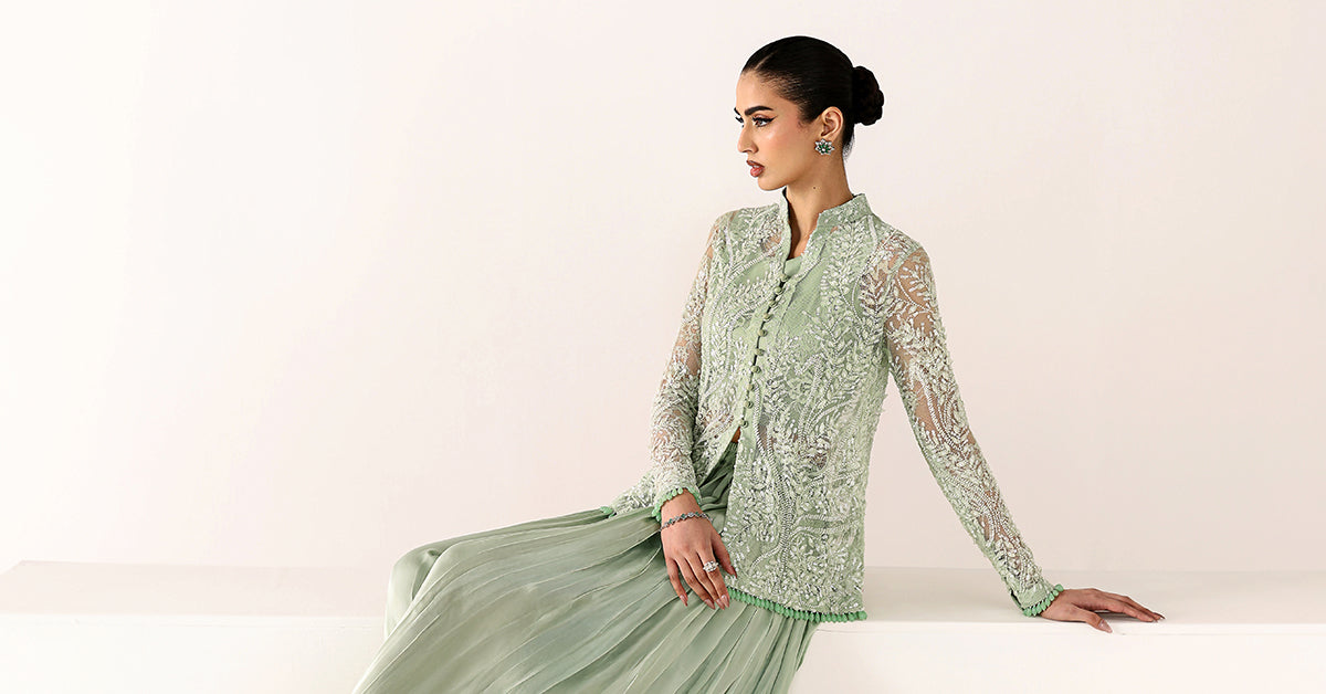 Embroidered Net Fabric (1Pc)