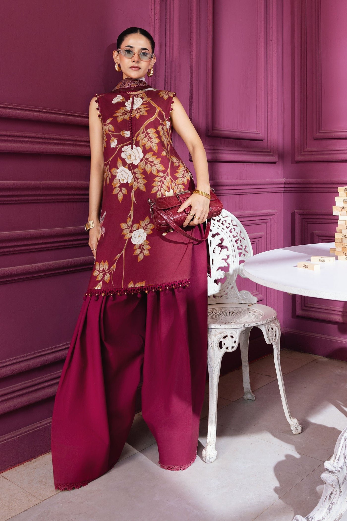 3 Pc Unstitched Printed Linen Suit