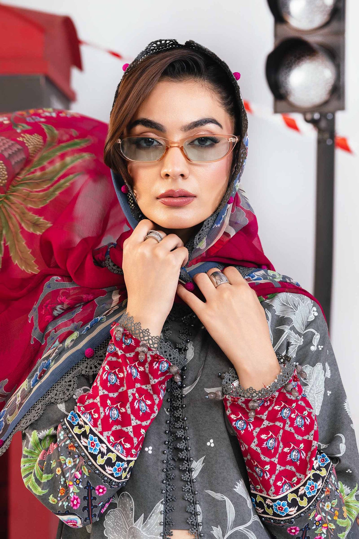 3 Pc Unstitched Printed Marina Twill Suit