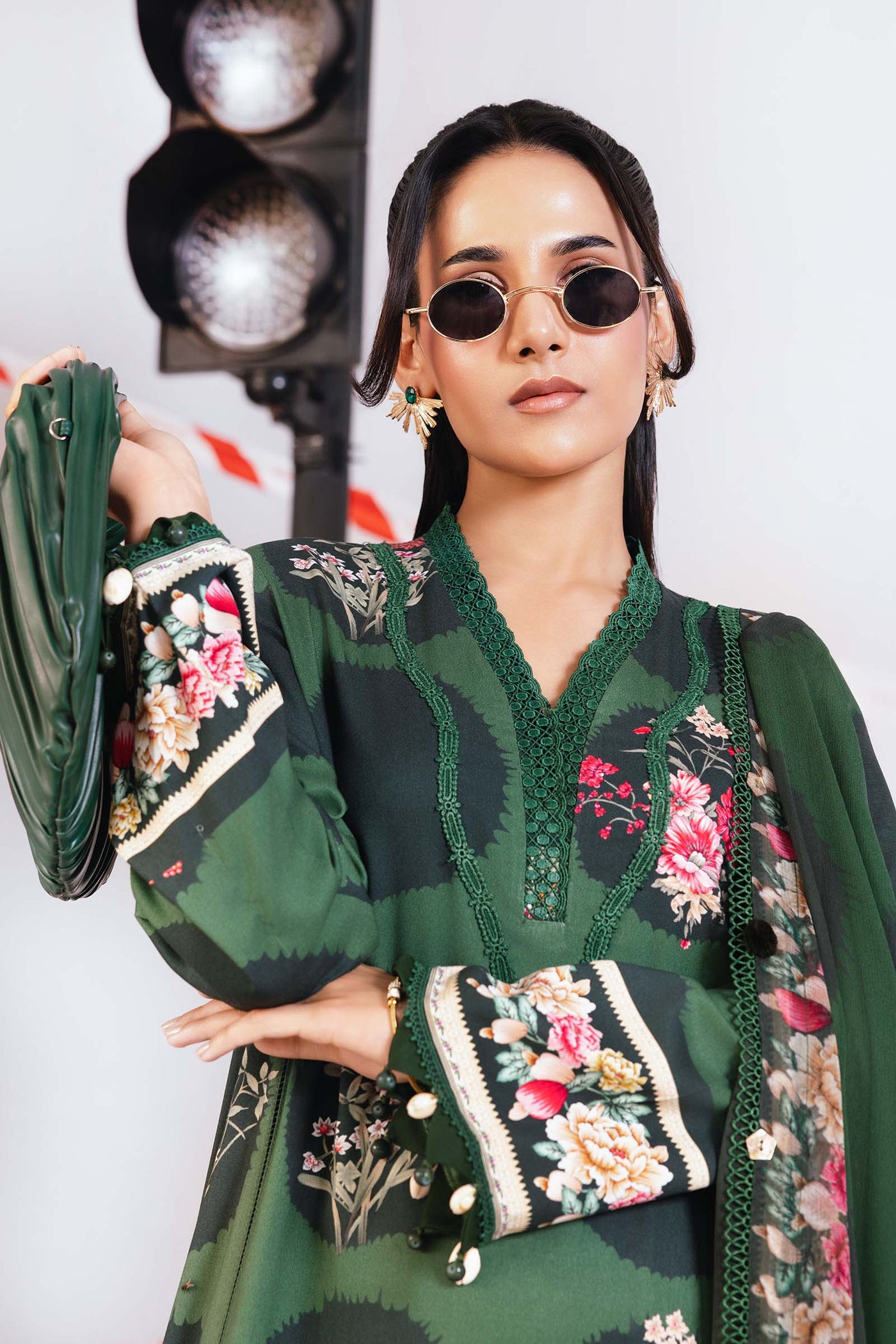 3 Pc Unstitched Printed Marina Twill Suit